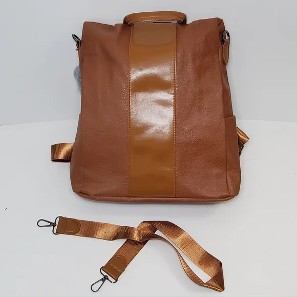 Women Backpack Purses PU Leather Waterproof Daypack Casual Shoulder satchel bag - Picture 3 of 12